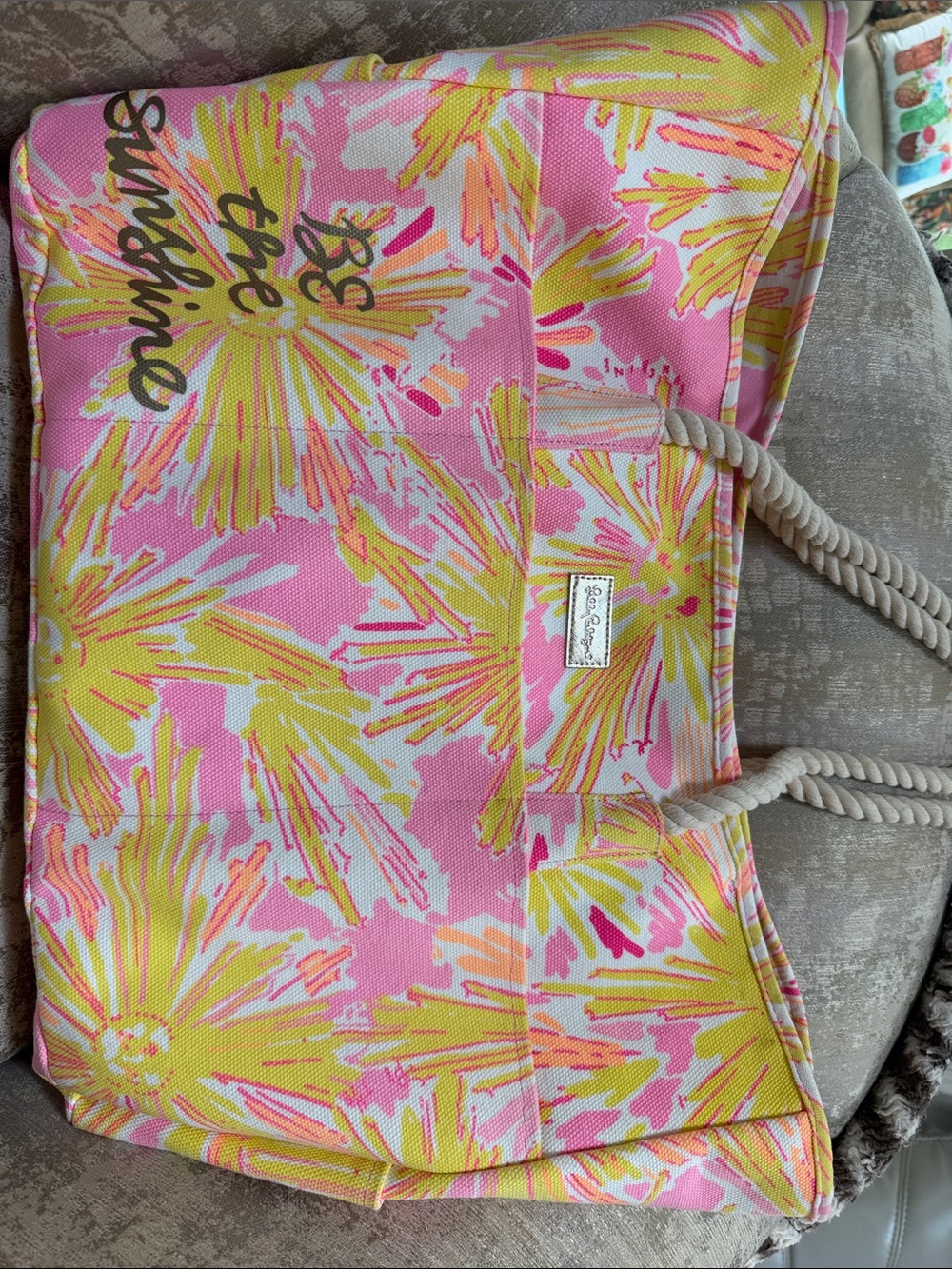 Lilly Pulitzer Pink and Yellow Floral Kids One-Piece
